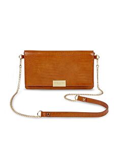 Katie Loxton Celine Faux Croc Crossbody Bag - Cognac